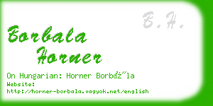 borbala horner business card